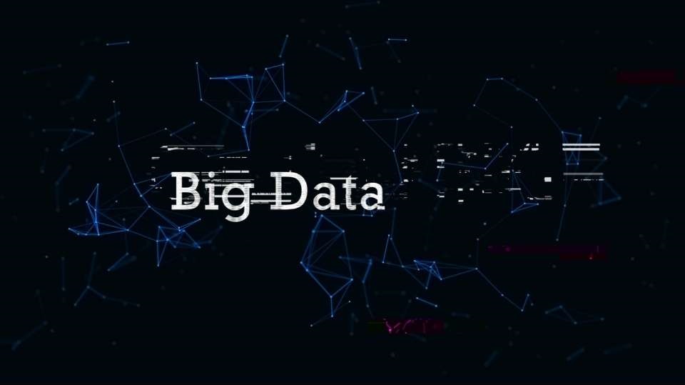 Abstrakte Grafik mit dem Schriftzug Big Data
